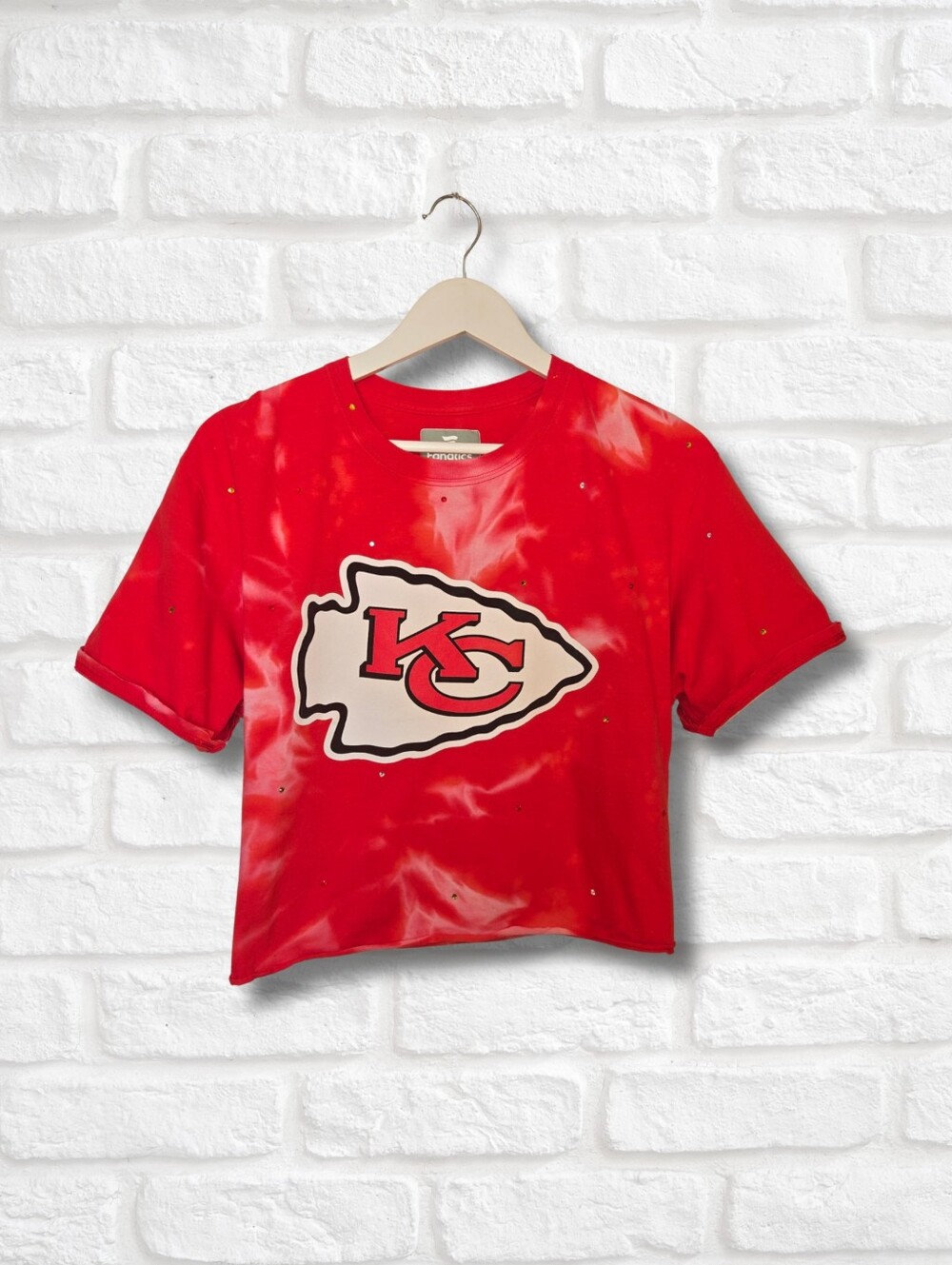 Kansas City Chiefs Crop Top W/Rhinestones